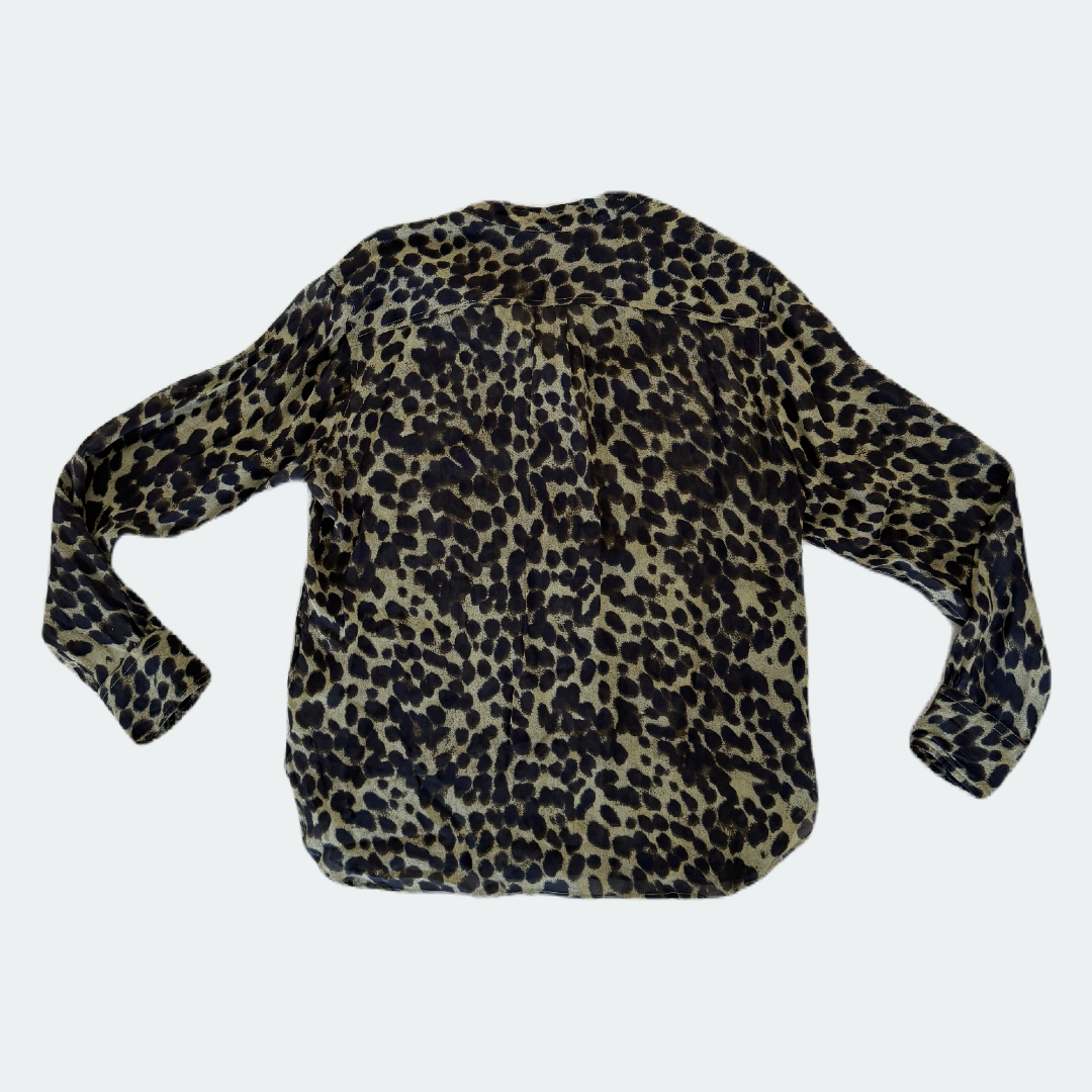 Etoile Isabel Marant Animal Print Mock Neck Blouse