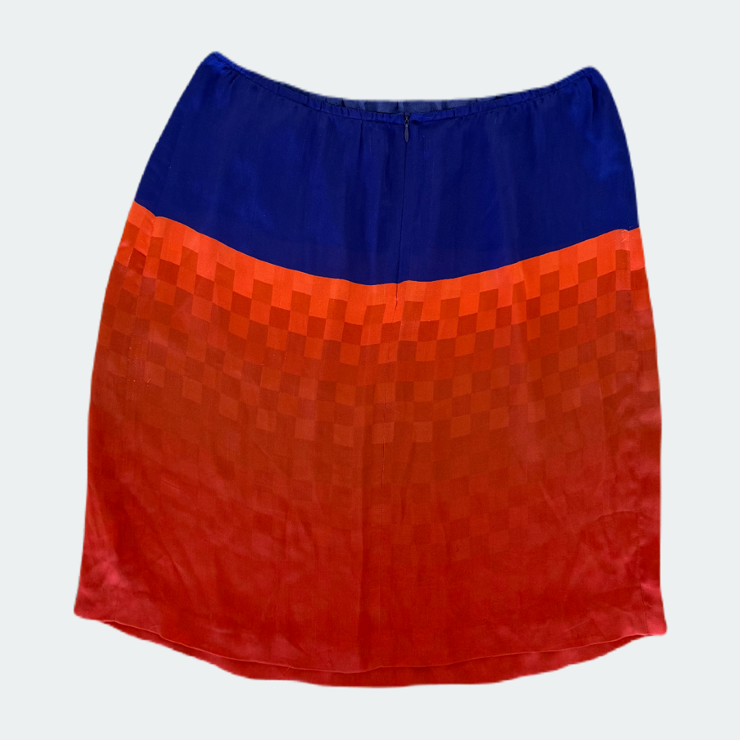Dries Van Noten Print Silk Knee- Length Skirt