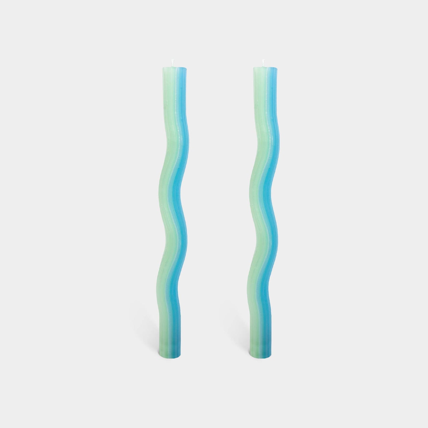 Wiggle Candles - Mint (2 Pack) - 11" Vibrant Taper Candles