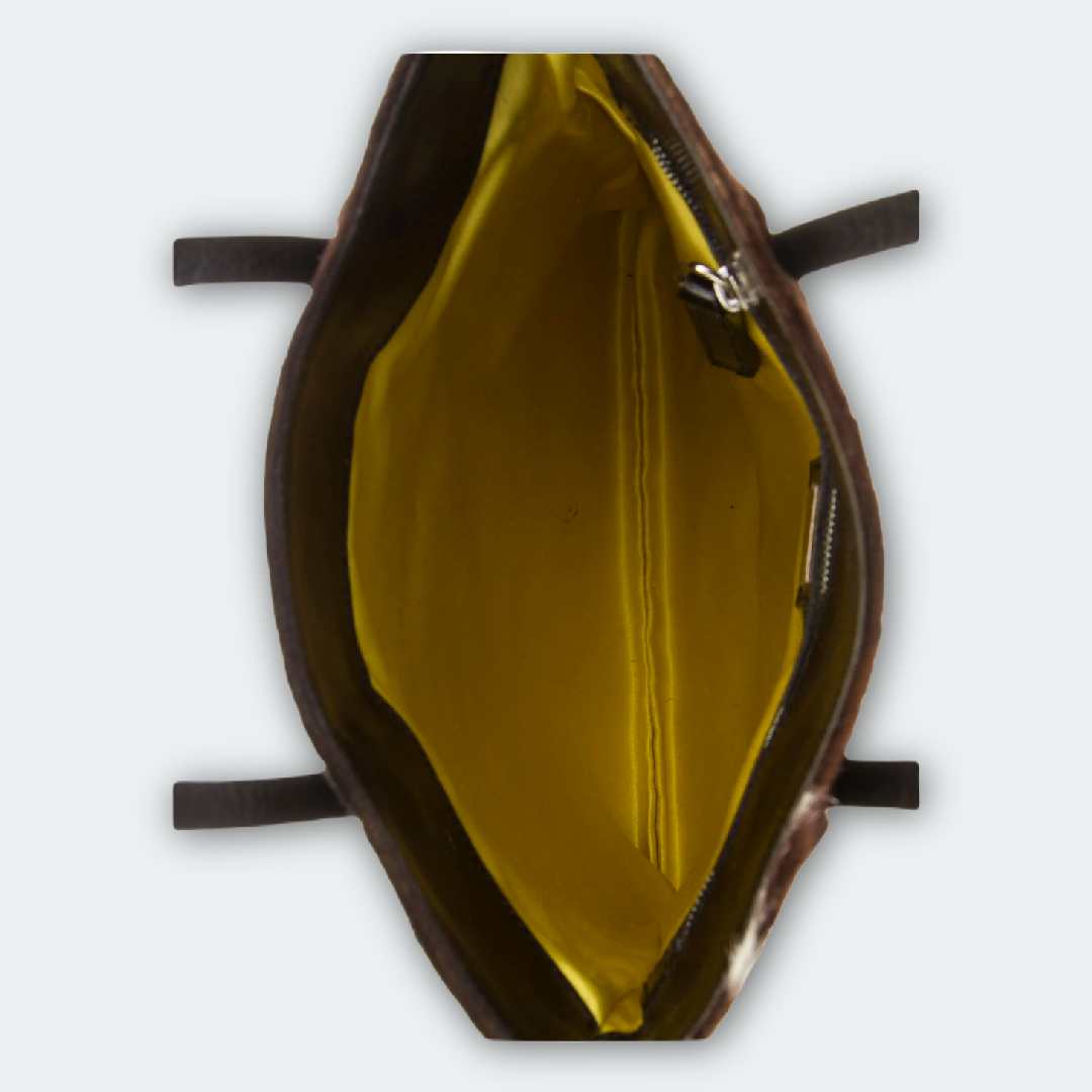 FENDI Ponyhair Leather-Trimmed Tote