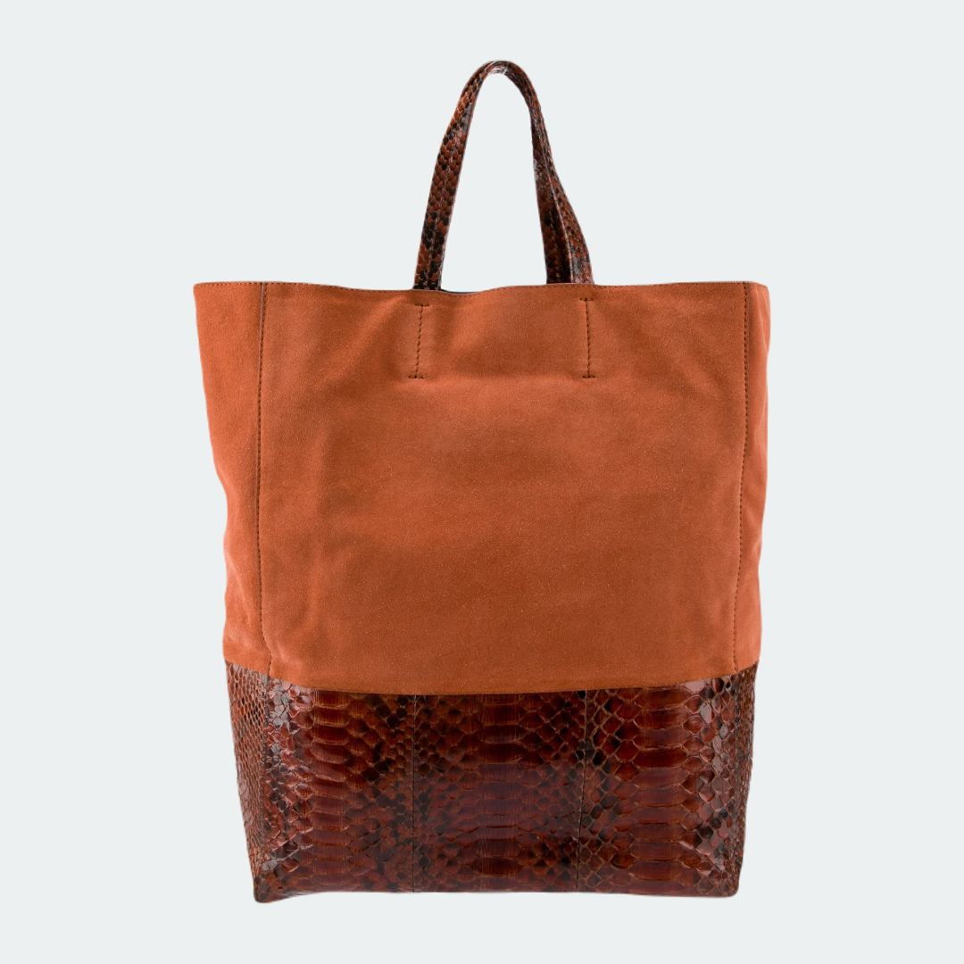 CELINE Vertical Python Cabas
