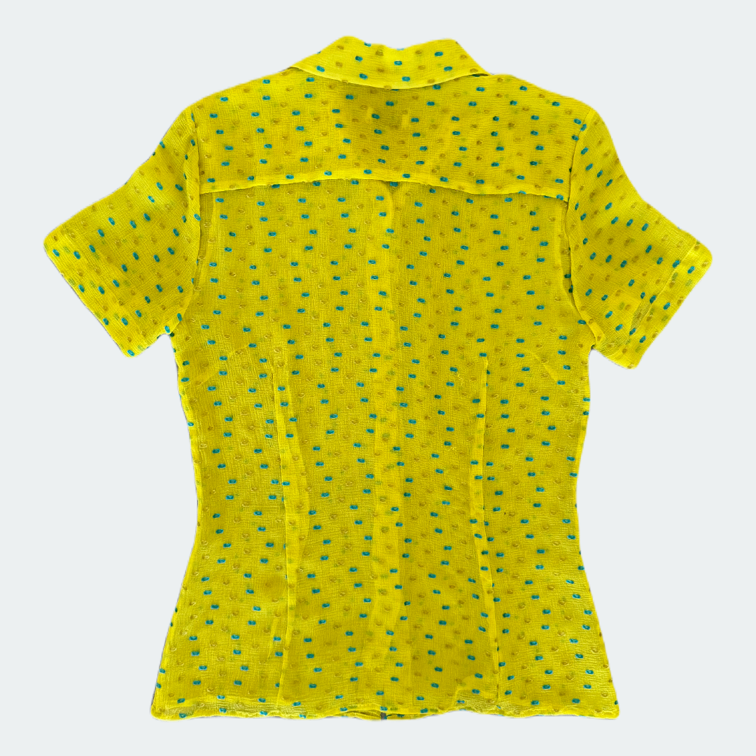 Dries Van Noten Textured Polka Dot Blouse