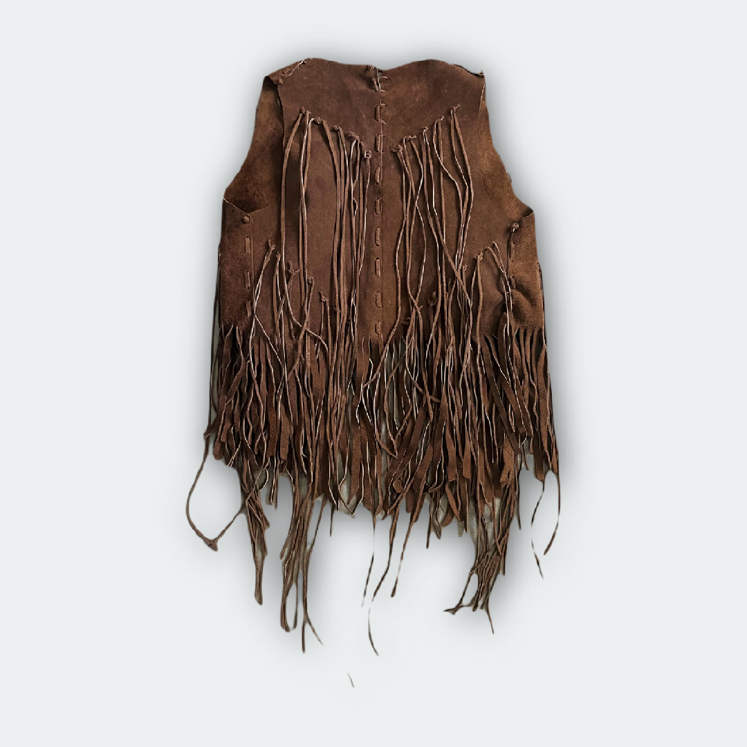 Leather Fringe Vest 1970's