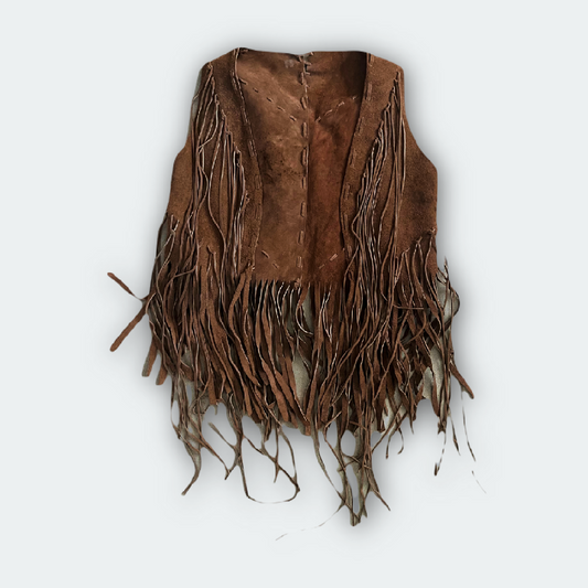 Leather Fringe Vest 1970's