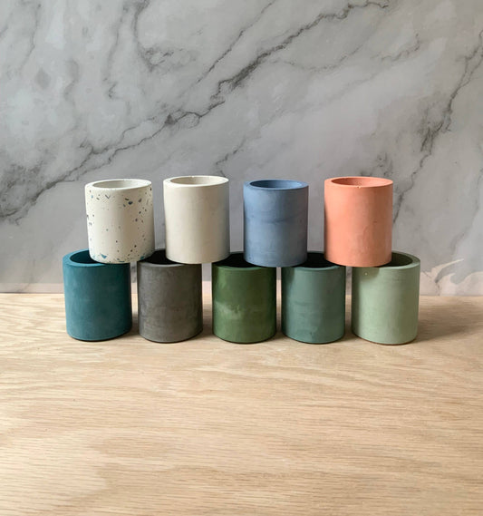 Small Organization Cup | Concrete storage pot: Pale Blue