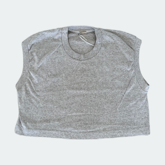 Heather Grey Cropped Muscle