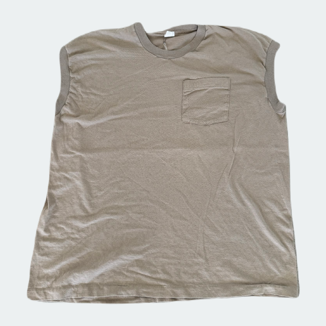 Solid Khaki Pocket Muscle